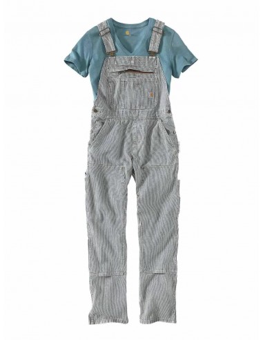 Women's Striped Railroad Overalls la colonne vertébrale