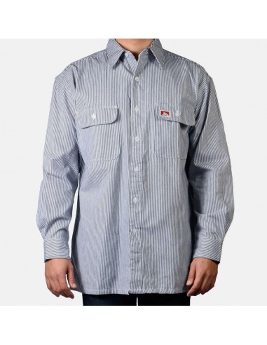 Long Sleeve 100% Cotton Button-Up Shirt: Hickory 50-70% off 