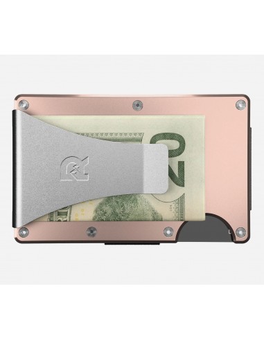 Ridge Wallet Money Clip - Rose Gold pas chere