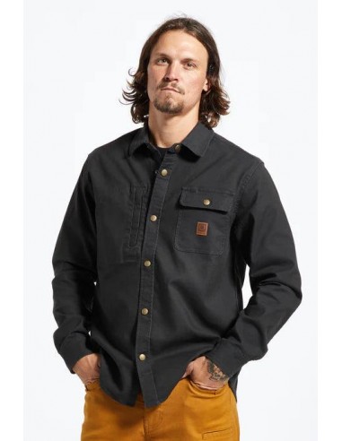 Builders Stretch L/S OverShirt - Washed Black votre