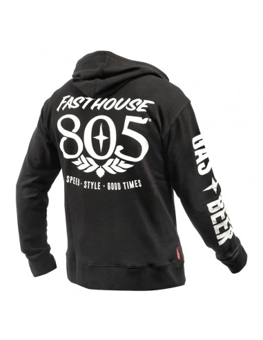 805 Hooded Zip Up - Black solde