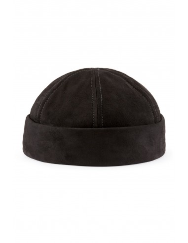 Dover Black Leather Watch Cap Paris Déstockage Promo