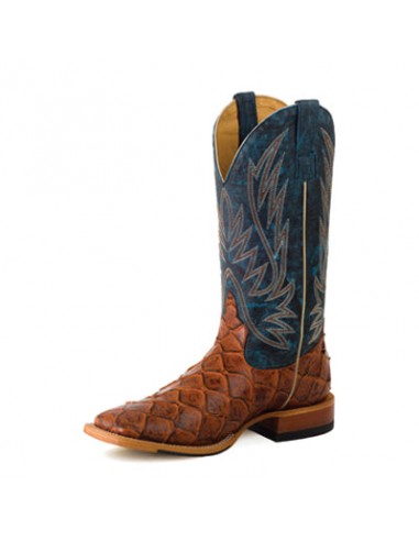 Horsepower Cognac Fish Print Men's Boot meilleur choix