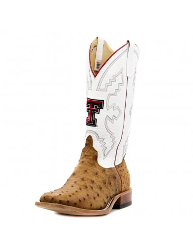 Anderson Bean Texas Tech Exclusive Umber Bruciato Full Quill Ostrich Men's Boot pas cher