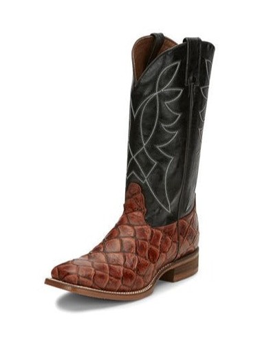 Nocona Cognac Fish Print Men's Boot Paris Déstockage Promo