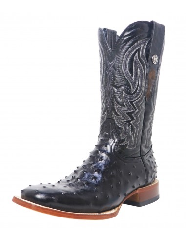 Tanner Mark Black Ostrich Print Men's Boot Profitez des Offres !