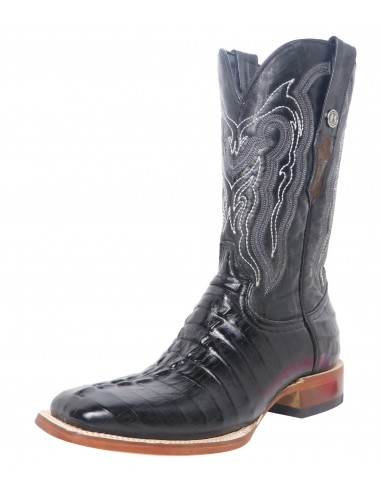 Tanner Mark Black Caiman Print Men's Boot français