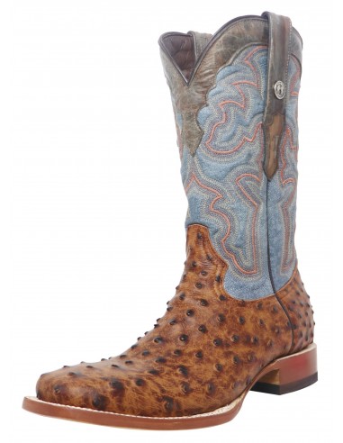 Tanner Mark Cognac Ostrich Print Men's Boots s'inspire de l'anatomie humaine