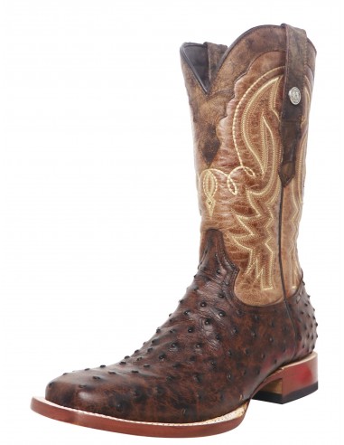 Tanner Mark Chocolate Ostrich Print Men's Boots JUSQU'A -70%! 