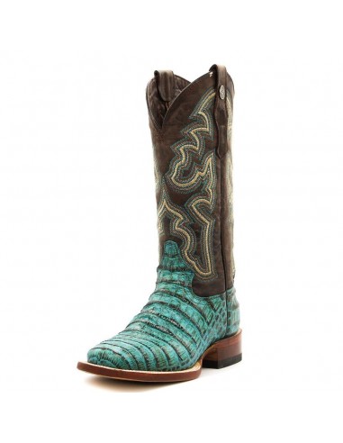 Tanner Mark Turquoise Caiman Print Ladies' Boot paiement sécurisé