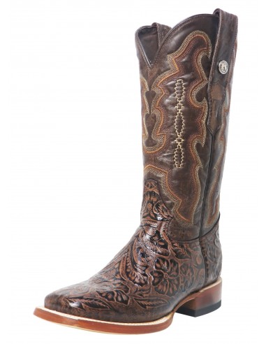 Tanner Mark Tooled Tobacco Brown Ladies' Boot Profitez des Offres !