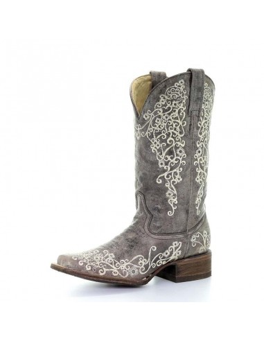 Corral Brown Crater Bone Embroidered Ladies' Boot Comparez et commandez 