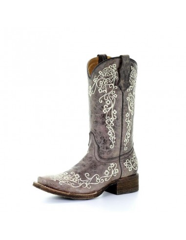 Corral Brown Crater Bone Embroidered Youth Boot 2024