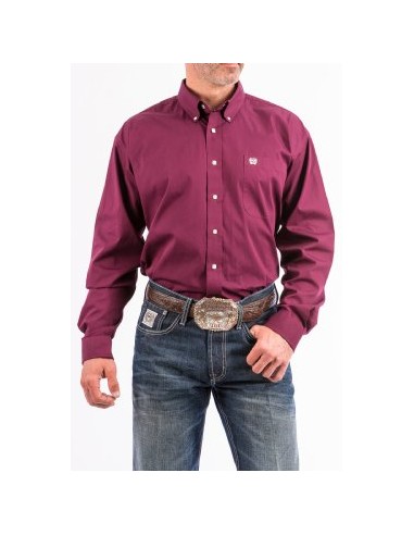 Cinch Maroon Classic Fit Men's Shirt les ligaments