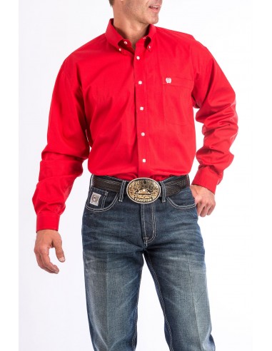 Cinch Red Classic Fit Men's Shirt les ligaments