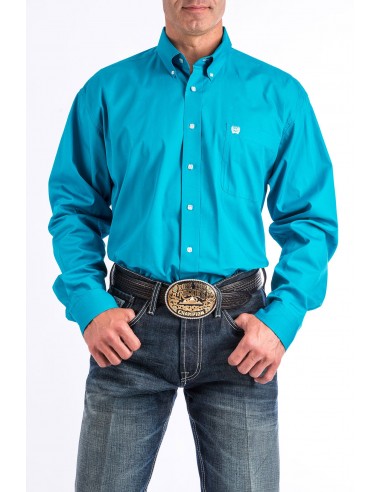 Cinch Turquoise Classic Fit Men's Shirt pas cheres