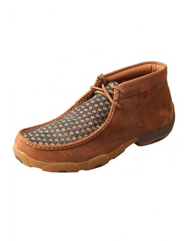 Twisted X Tan/Black Basketweave Men's Driving Moc commande en ligne