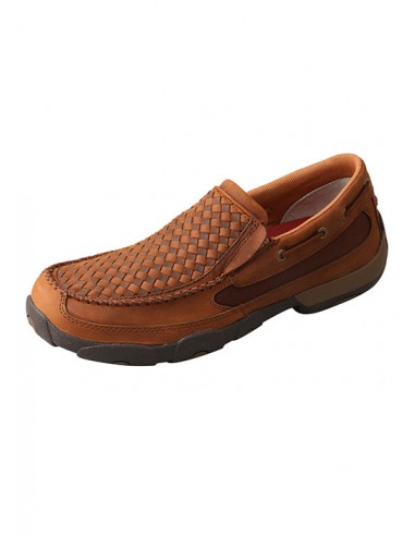 Twisted X Basketweave Slip On Men's Driving Moc en linge