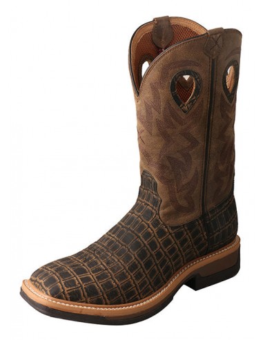 Twisted X Alloy Toe Caiman Print Men's Work Boot les muscles