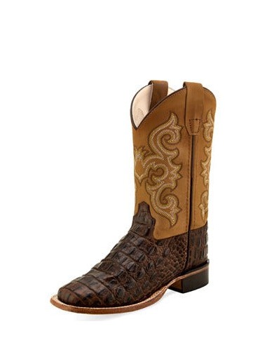 Old West Brown Caiman Print Children's Boot acheter