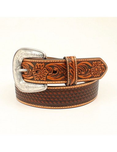 Ariat Chocolate Embossed Men's Belt Fin de série